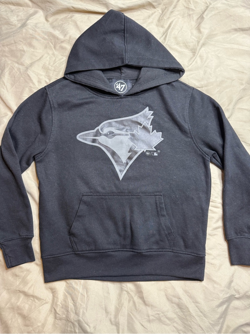 🔥2 for $10🔥Boys 47 Toronto Blue Jays Black Pullover Hoodie Medium